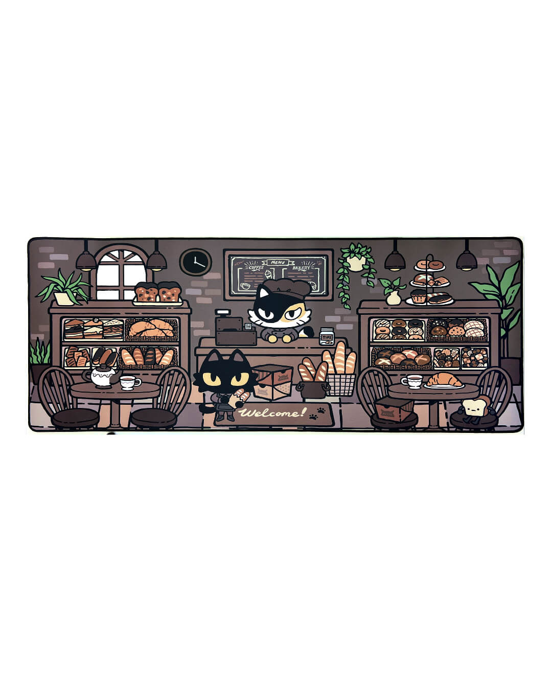 Desk Mat: Cat Bakery (900 x 400 mm)