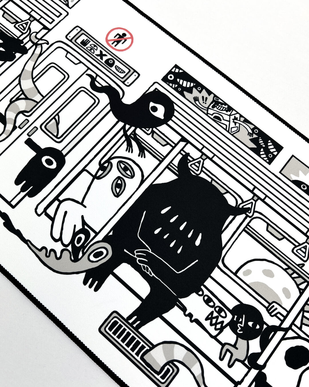 Desk Mat: Monster Subway (900 x 400 mm)