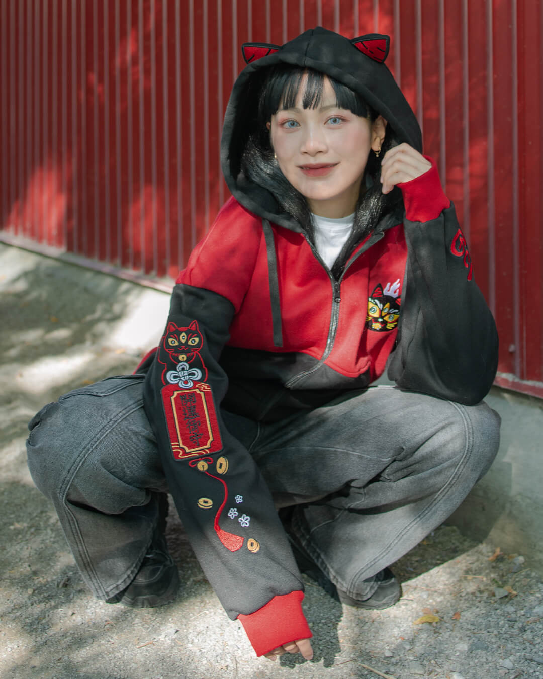 Lucky Cat Hoodie Jacket