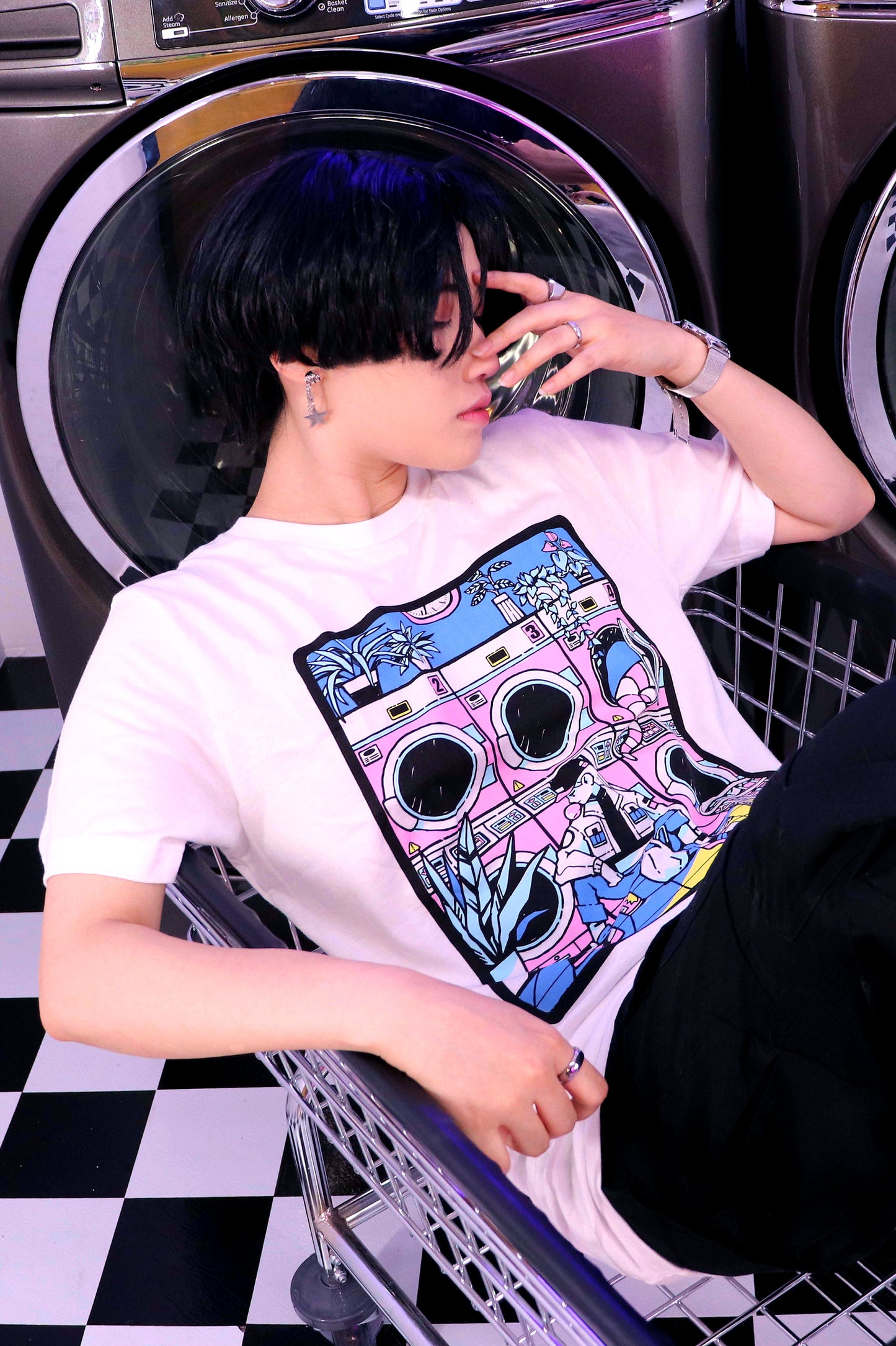 LAUNDROMAT White T-shirt (LAST CHANCE!)