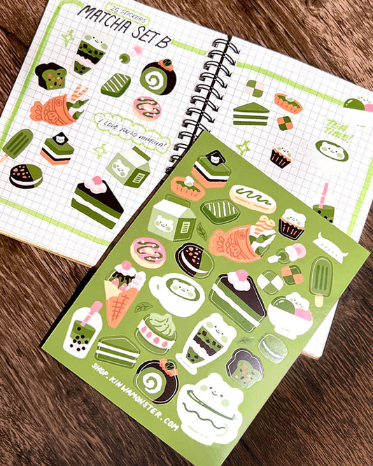 Sticker Sheet: Matcha Set B