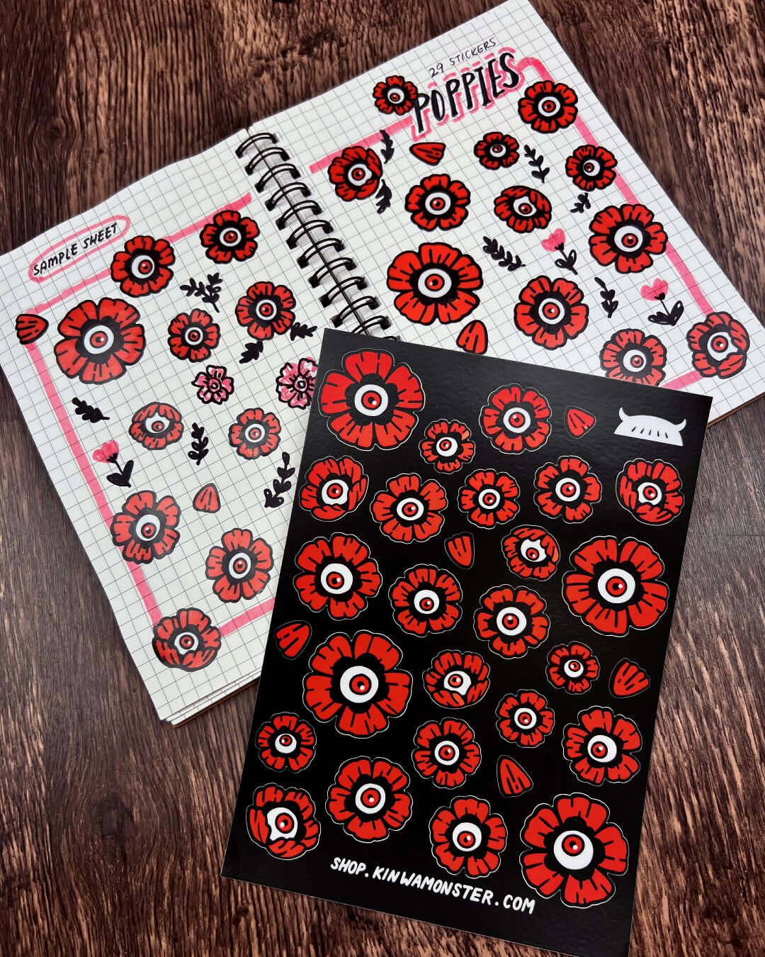 Sticker Sheet: Poppies