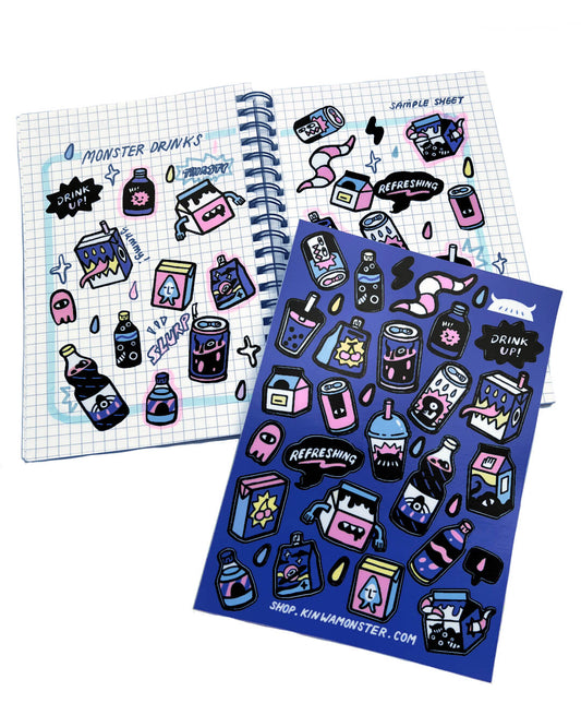 Sticker Sheet: Monster Drinks