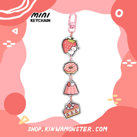 Keychain: Mini Strawbunny