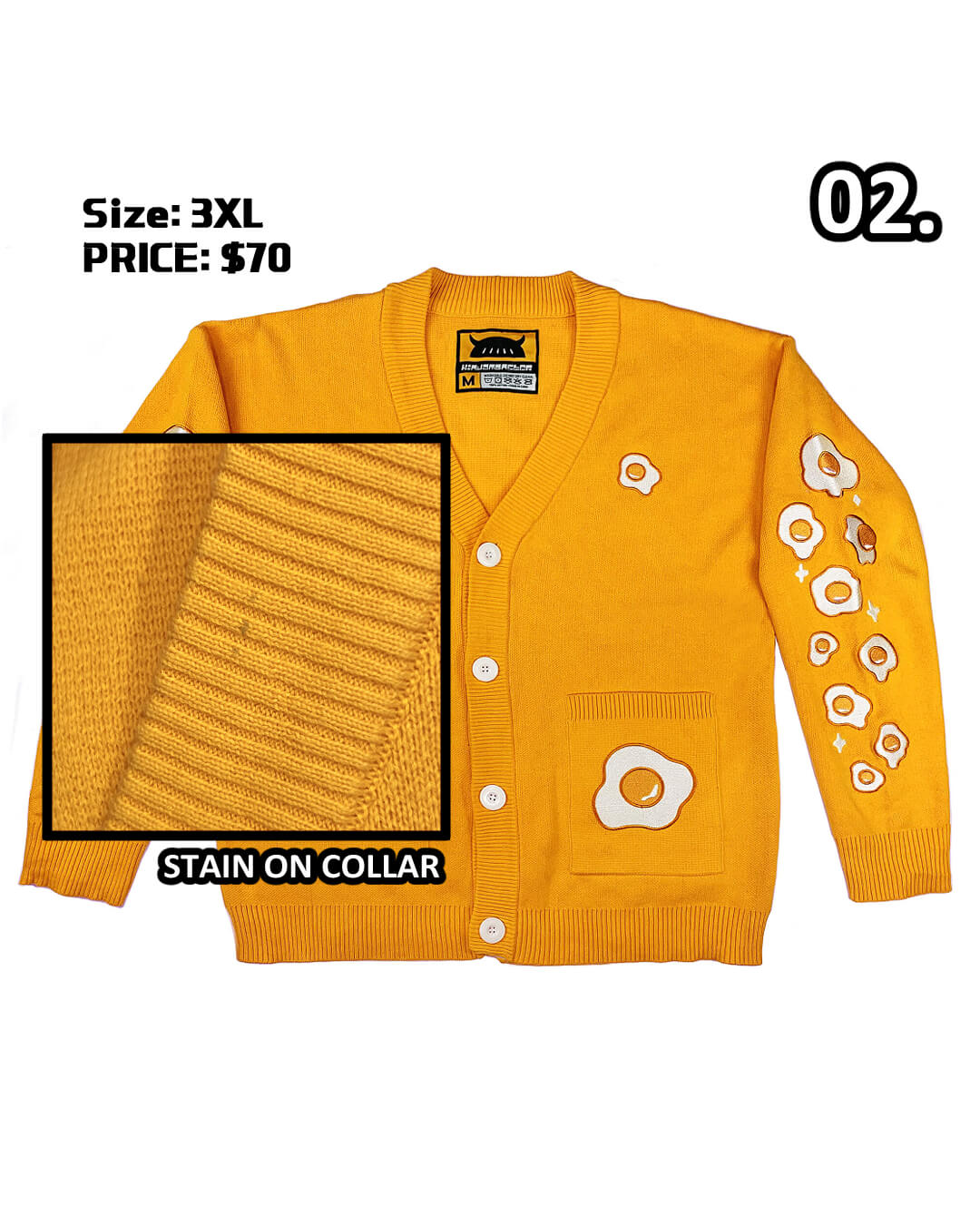 DEFECT: Egg Cardigan (Various Sizes)