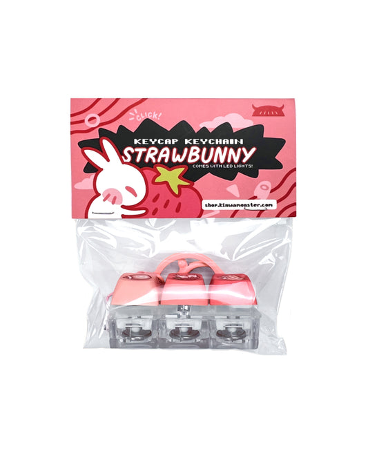 Keycap Keychain: Strawbunny Set