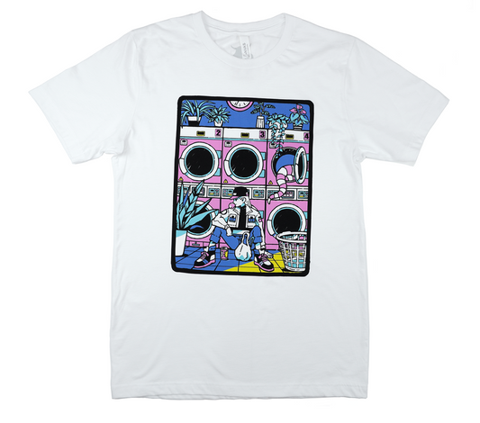 LAUNDROMAT White T-shirt (LAST CHANCE!)