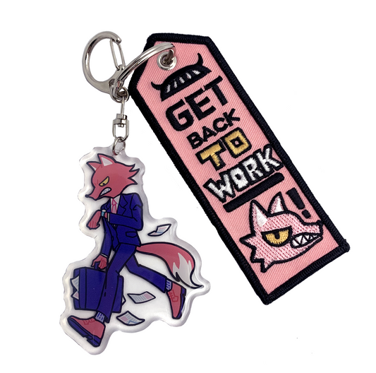 Keychain: Business Fox