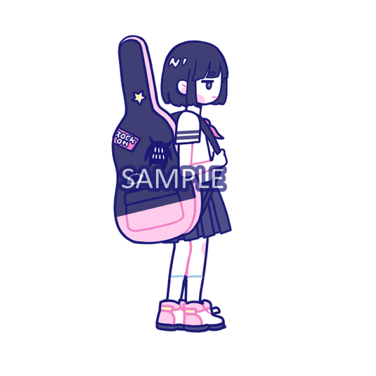 Sticker: Guitar Girl (LAST CHANCE!)